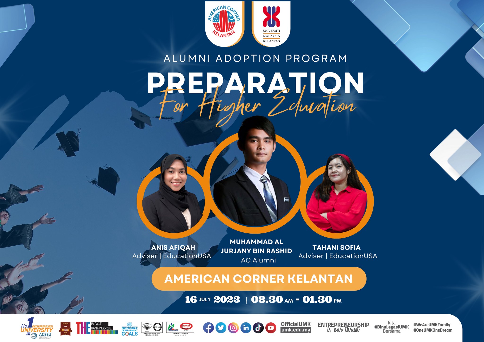 American Corner Kelantan - Alumni Adoption Program: Preparation for Higher Education (16 July 2023)